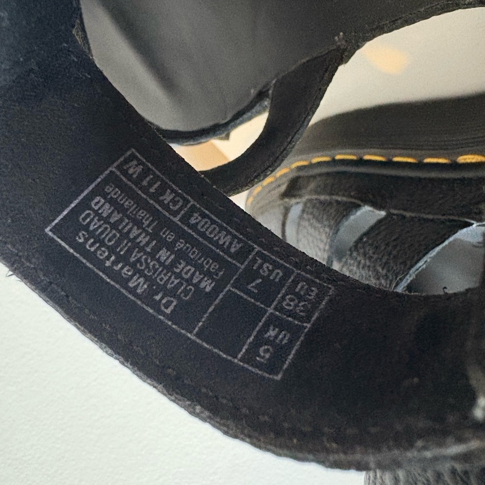 Dr. Martens Black Leather Strap Sandals - Picture 5 of 5